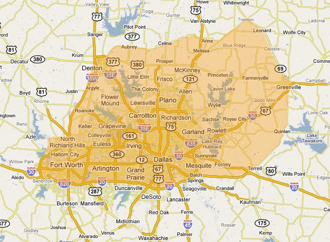 Call for locations outside our coverage area